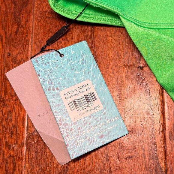 NWT HELLO MOLLY CABO SWIM BOTTOM GREEN - Picture 4 of 9